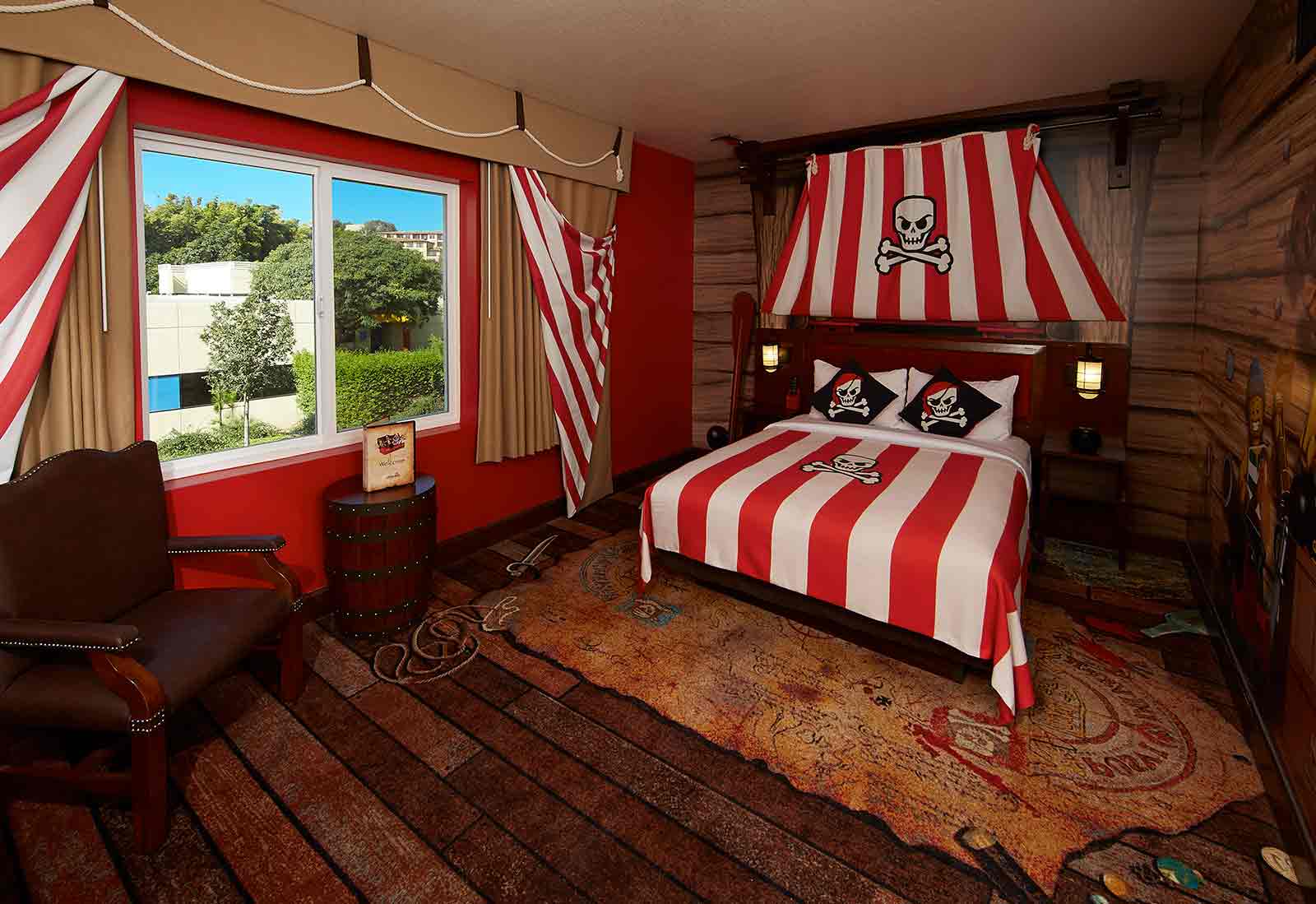 Pirate Fully Themed Hotel Room - Adult Sleeping Area