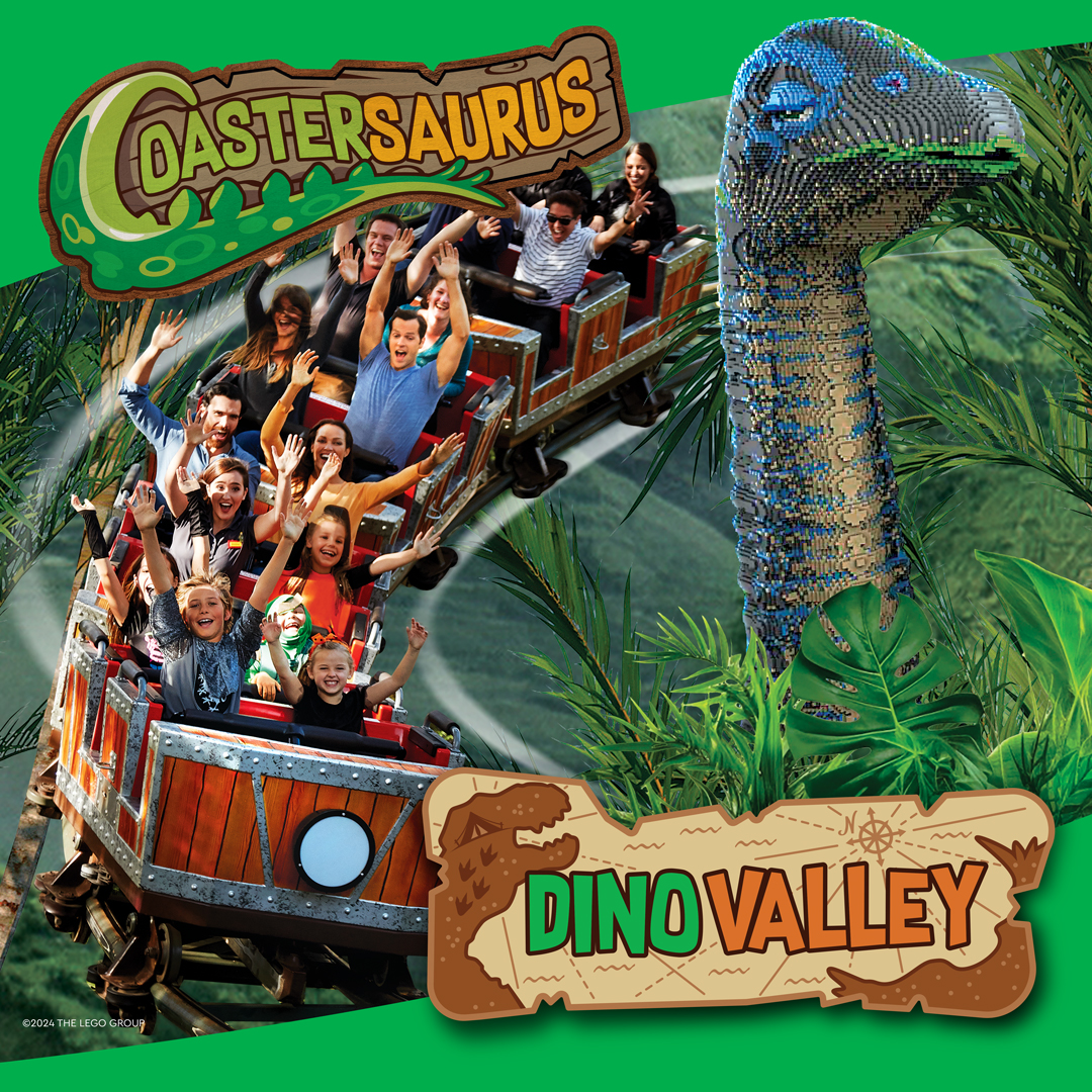 Coastersaurus Ride in Dino Valley at LEGOLAND California