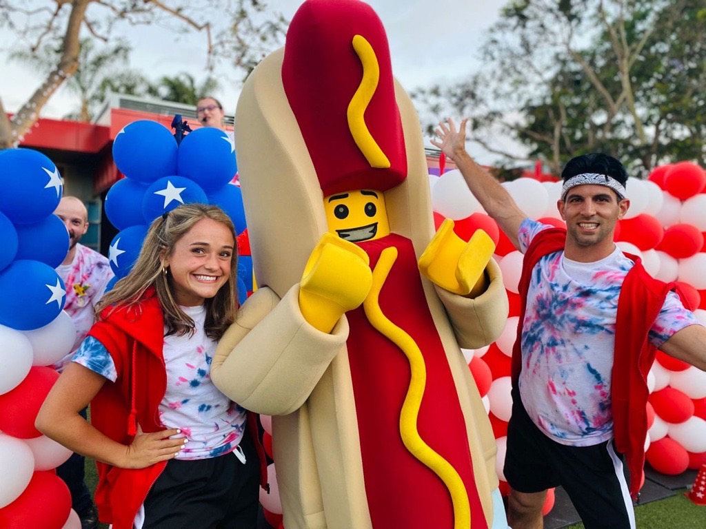 Meet the Hot Dog Character at our Red, White & BOOM event!
