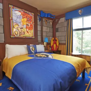 Knight Room king bed at the Castle Hotel