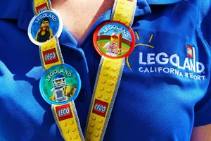 Pop Badges on Lanyard with LEGOLAND California Logo