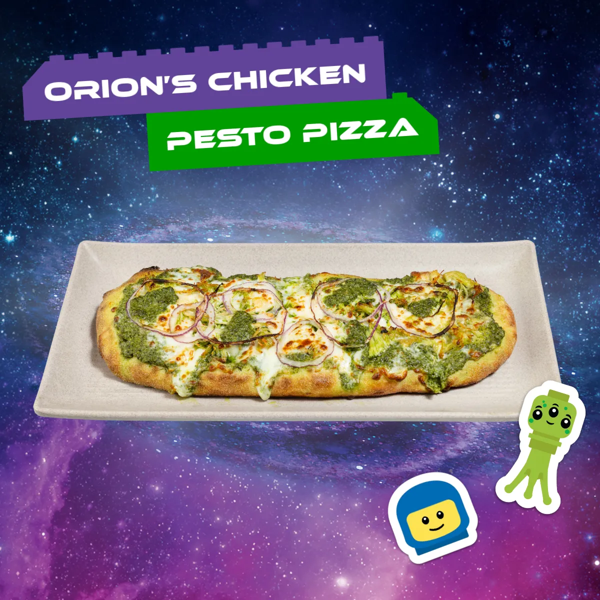 Orions Chicken Pesto Pizza Stellar Crusts