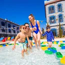 Splash around in the pool at the LEGOLAND Castle Hotel