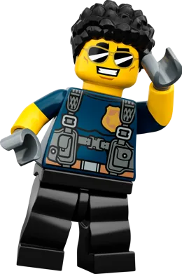 Minifigure that looks tough with sunglasses