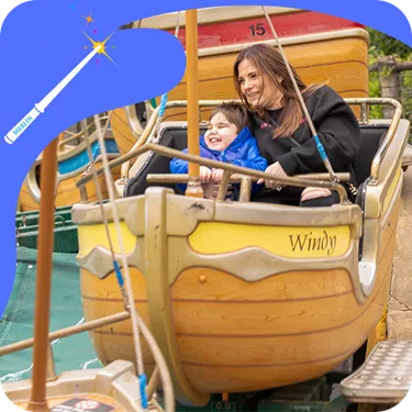 Mother and son ride Seastorm together during a Magic Day Out