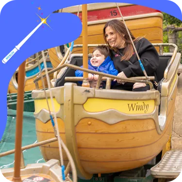 Mother and son ride Seastorm together during a Magic Day Out