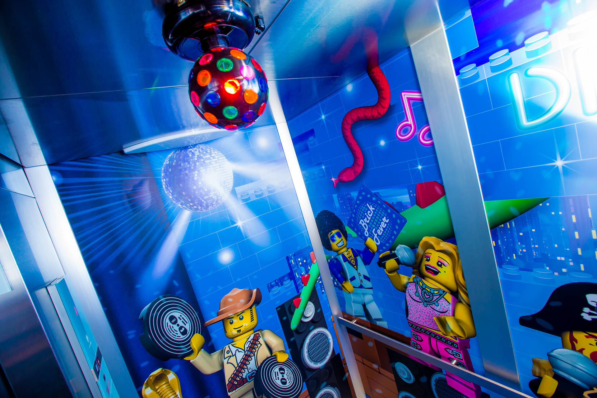 Disco Dance Party Elevator at the LEGOLAND Hotel