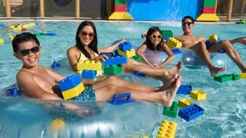 Family in Build-a-Raft River