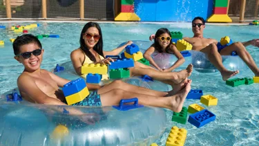 Family in Build-a-Raft River