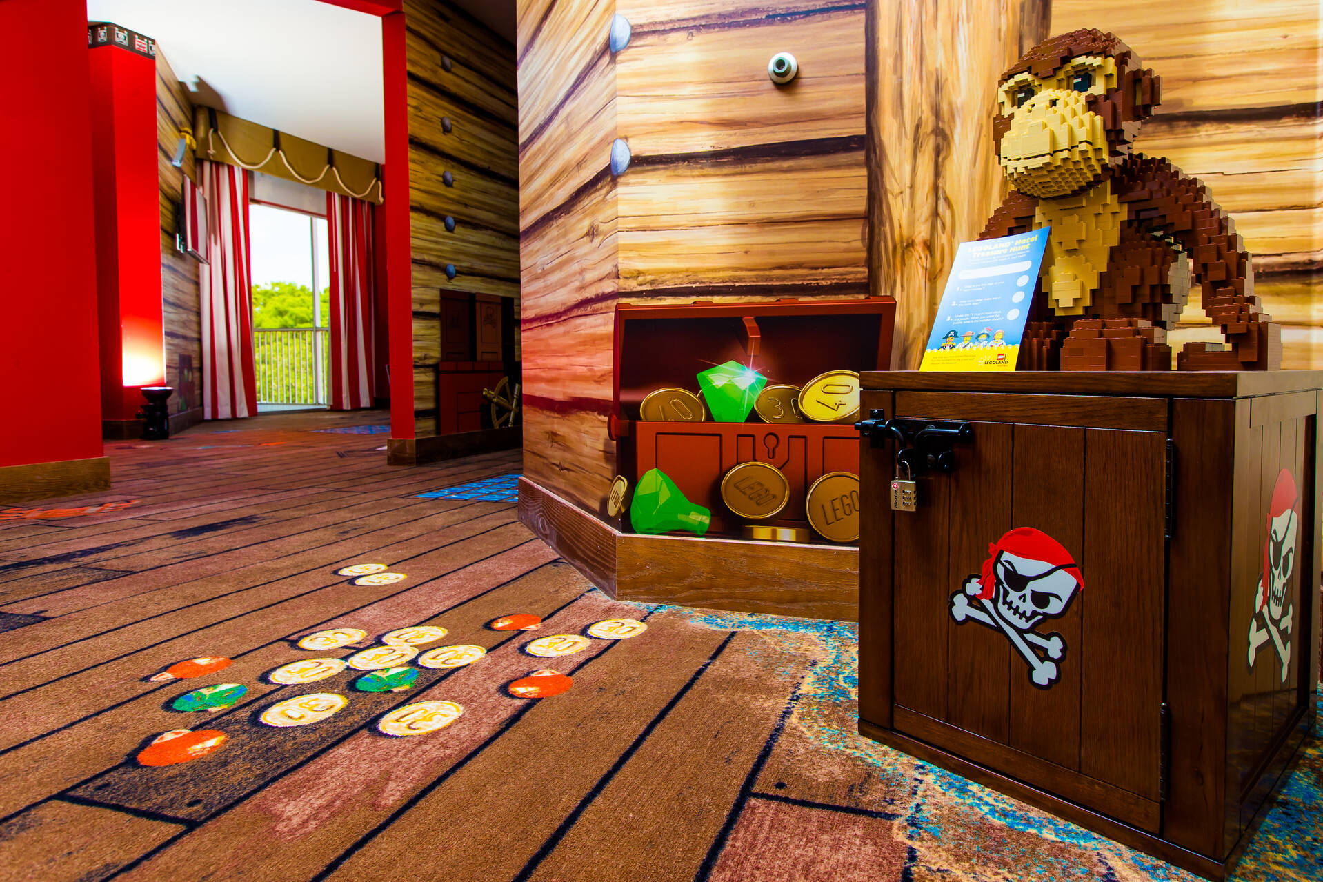 Treasure Chest in a Pirate Themed Hotel Room