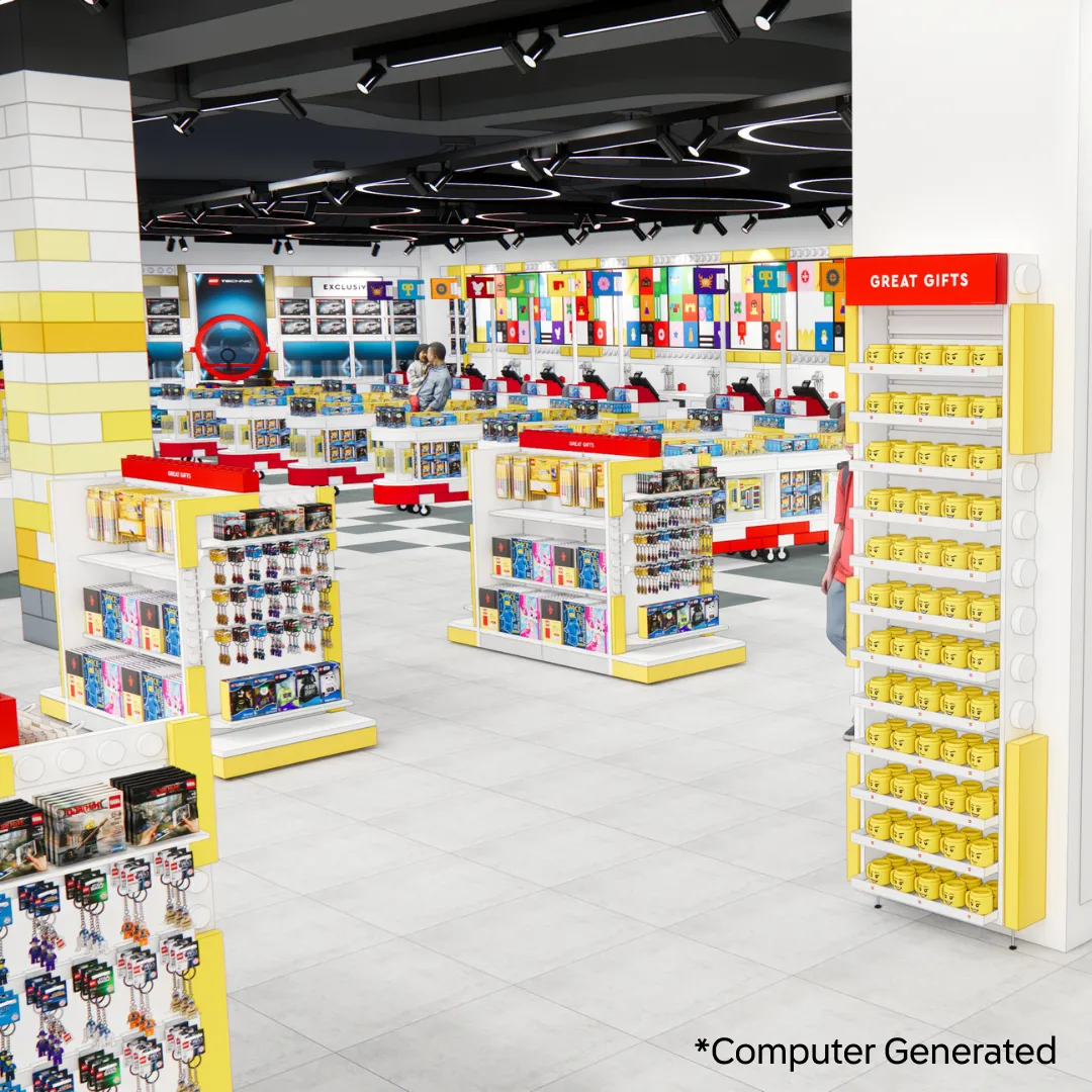Computer Generated Impression of the LEGO Shop's New Look