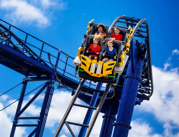 Kids riding LEGO Technic at LEGOLAND California