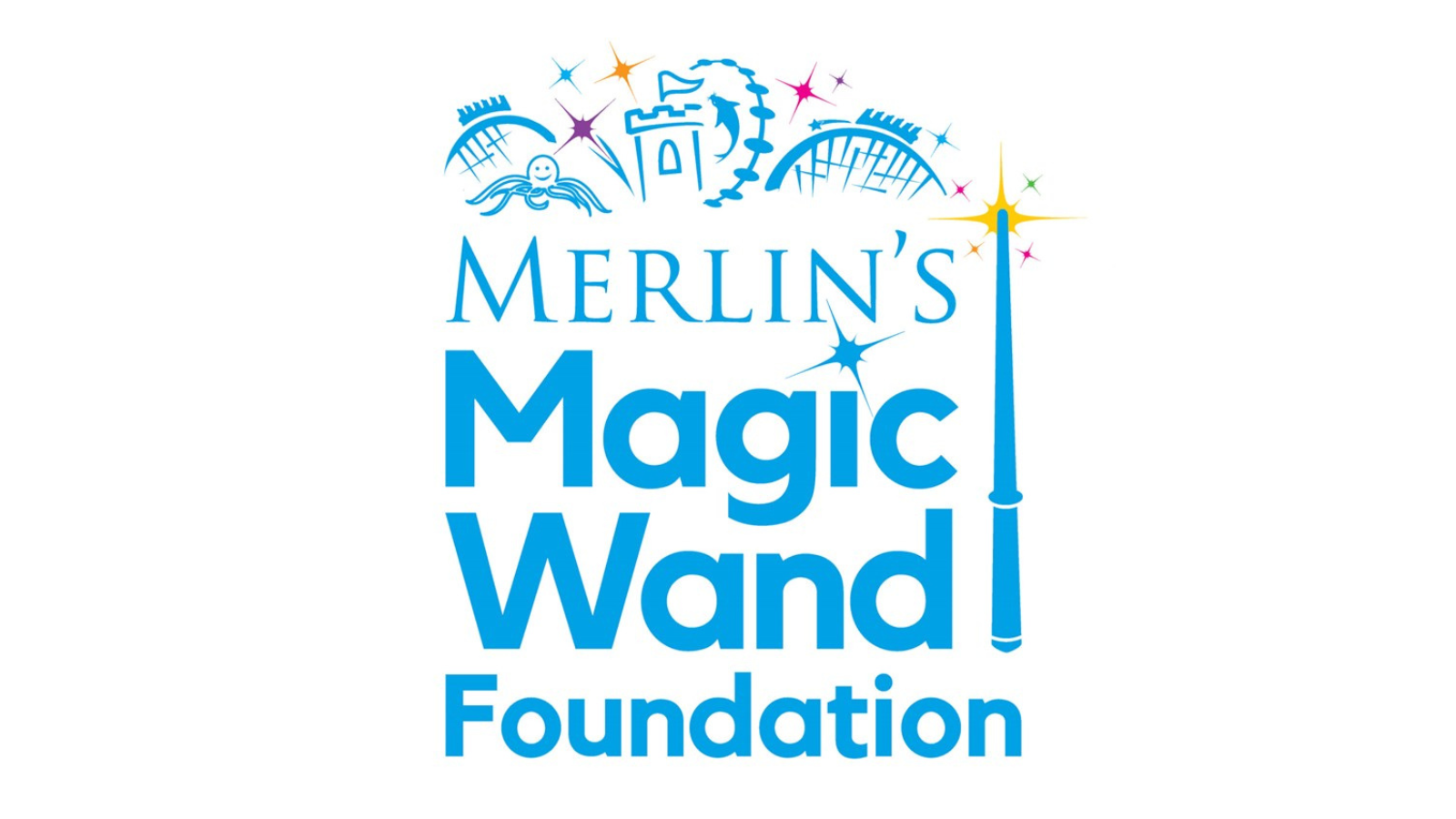 Merlins Magic Wand Logo White Background 16X9