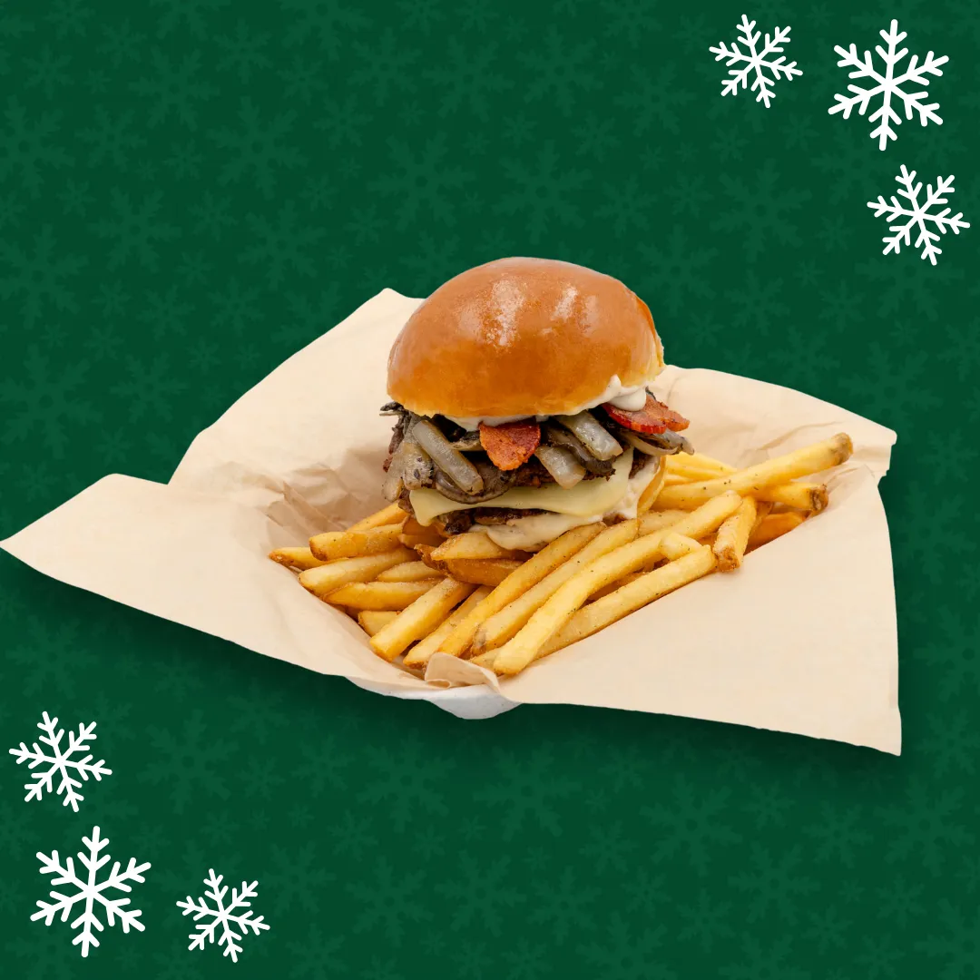 Merry Mushroom Swiss Burger