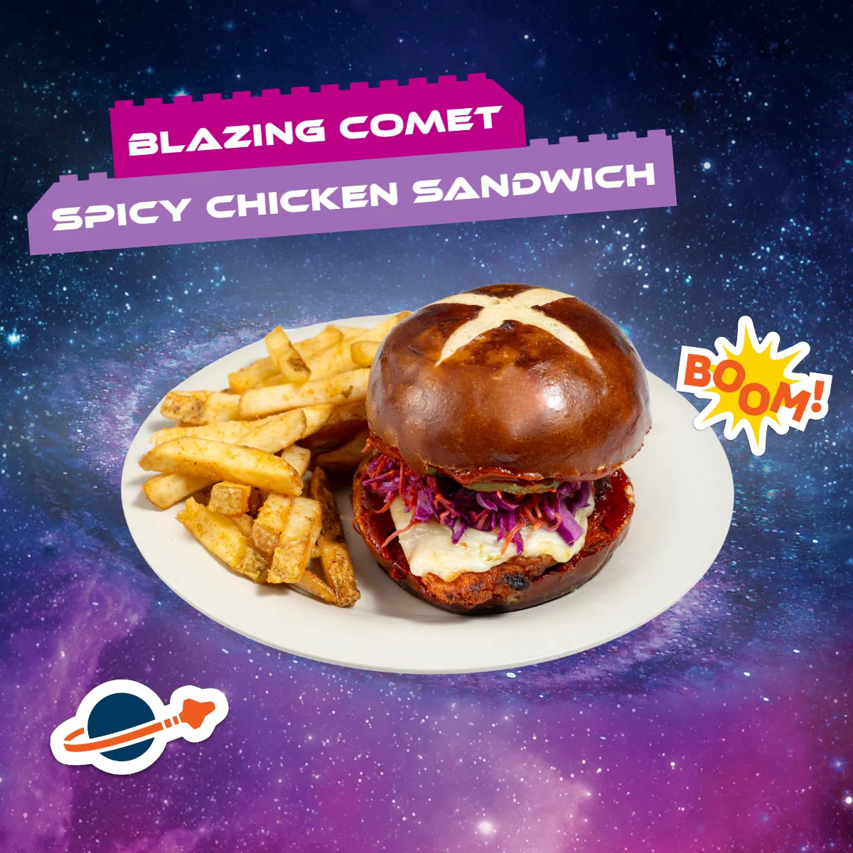 Blazing Comet Sandwich Crater Chicken