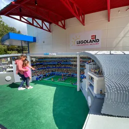 Girls looking at Sofi Stadium in MINILAND