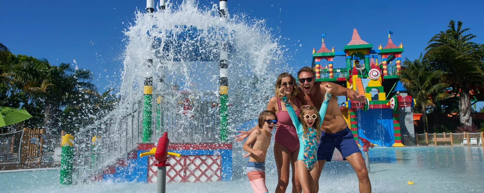 Family enjoying LEGOLAND California Water Park