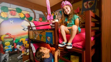 Separate kids' sleeping area in EVERY room