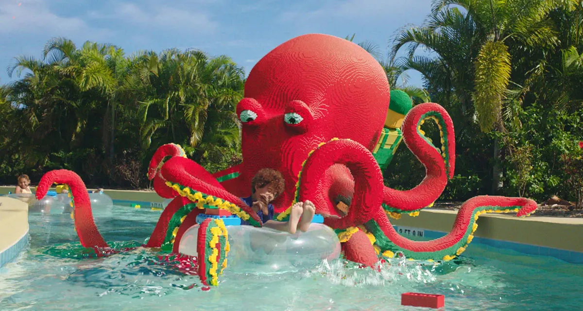 Colourful octopus water slide at the LEGOLAND Water Park
