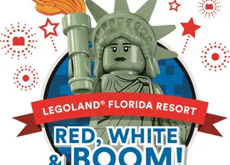 Red White And Boom At Legoland Fl Logo