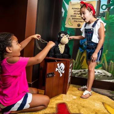 Girls Find Treasure at Pirate Island Hotel