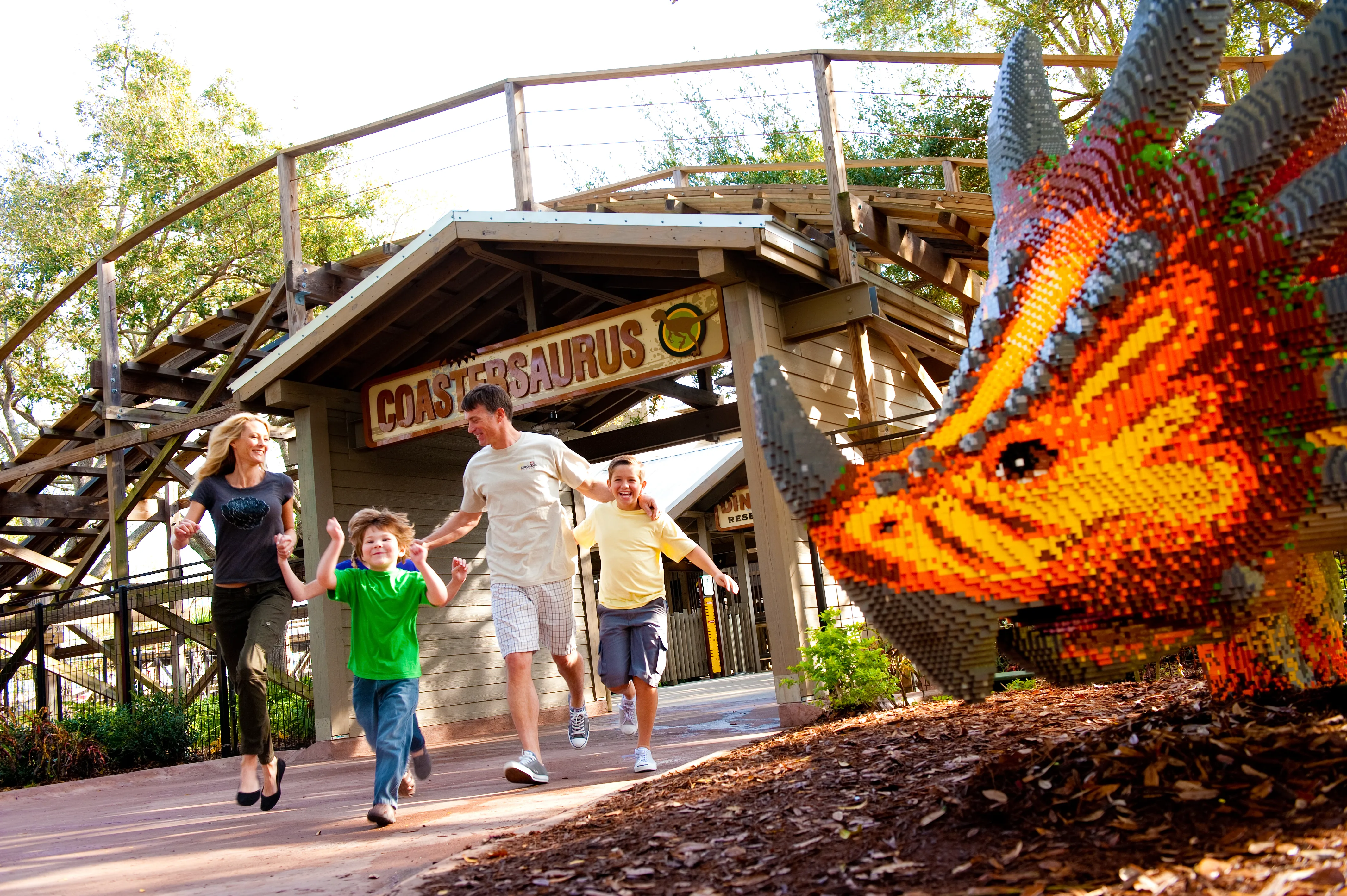 The entrance of Coastersaurus at LEGOLAND® Florida Resort 