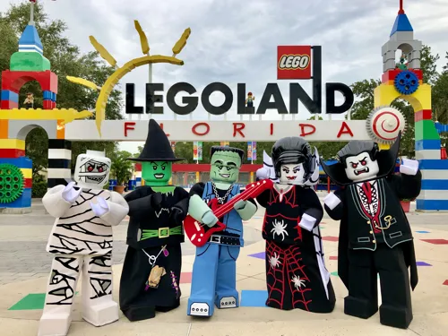 Brick or Treat Characters at LEGOLAND Florida Entrance