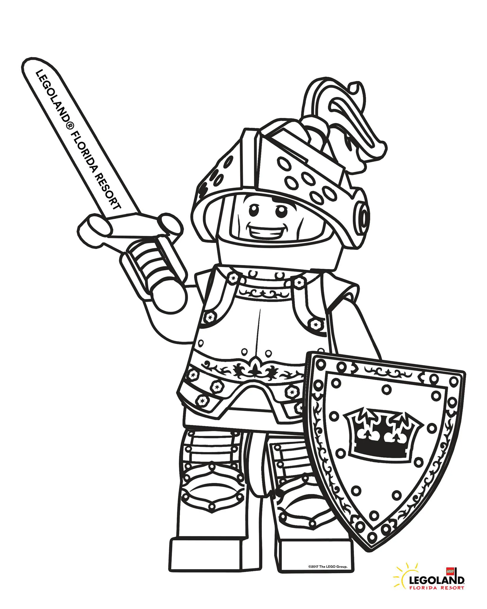 LEGO KNIGHT COLORING SHEET