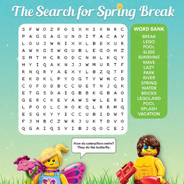 Search For Spring Break Activity Page