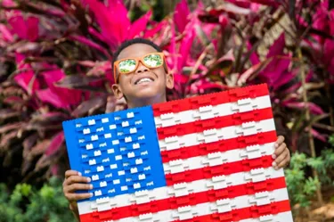 Red, White, & BOOM! LEGO Flag