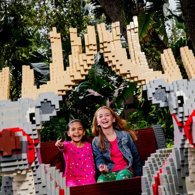 Girls With LEGO Modelsm