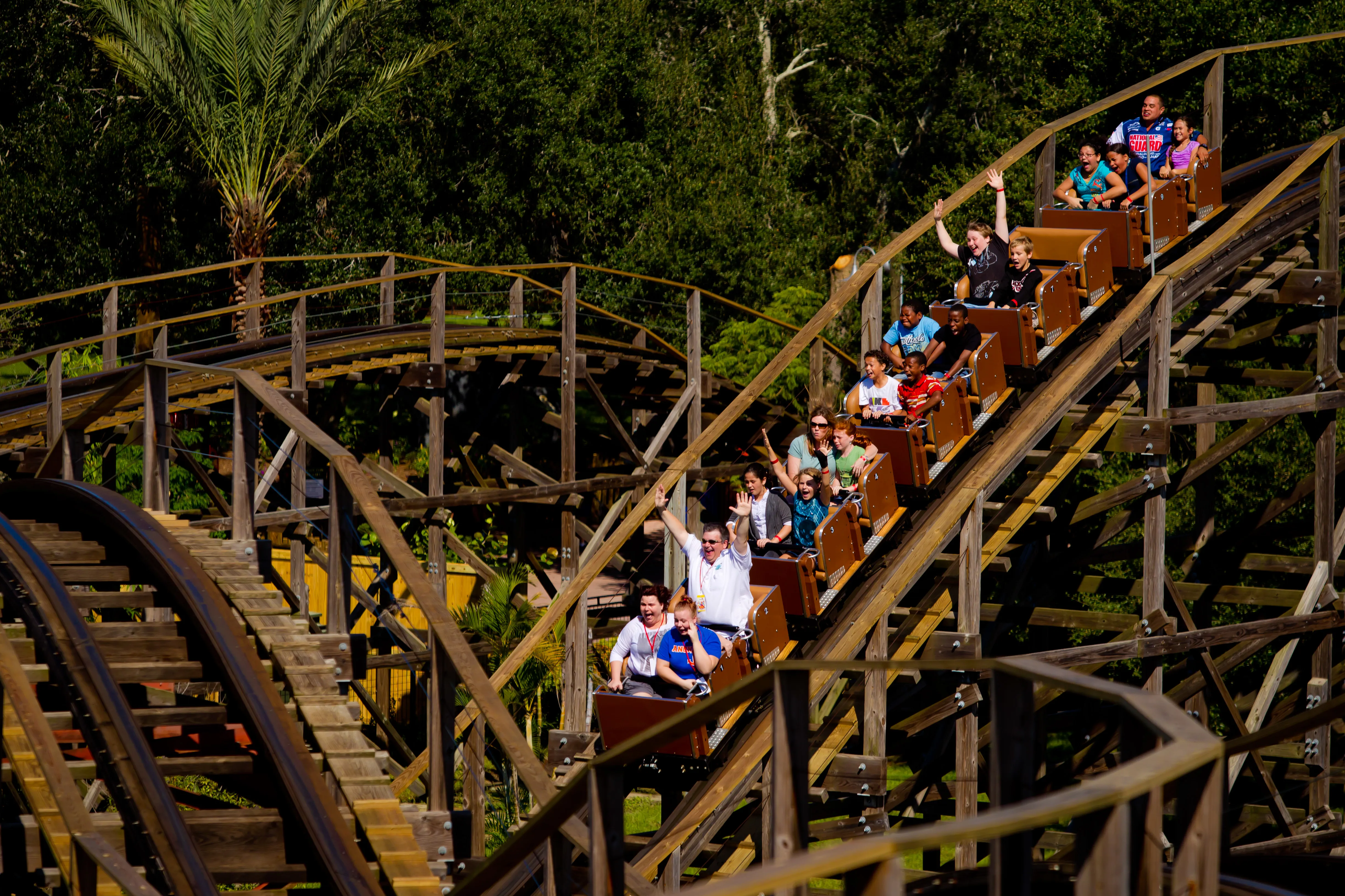 LEGOLAND Florida Resort guests enjoying the excitement of a coaster 
