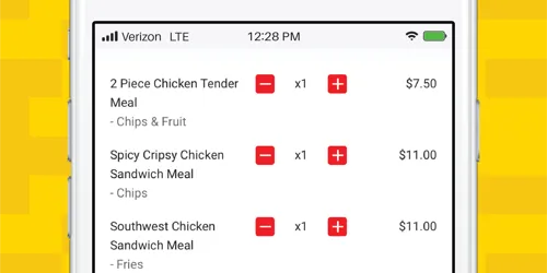 Mobile App Ordering Tile Order