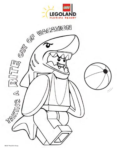 LEGO SHARK SUIT COLOR COLORING