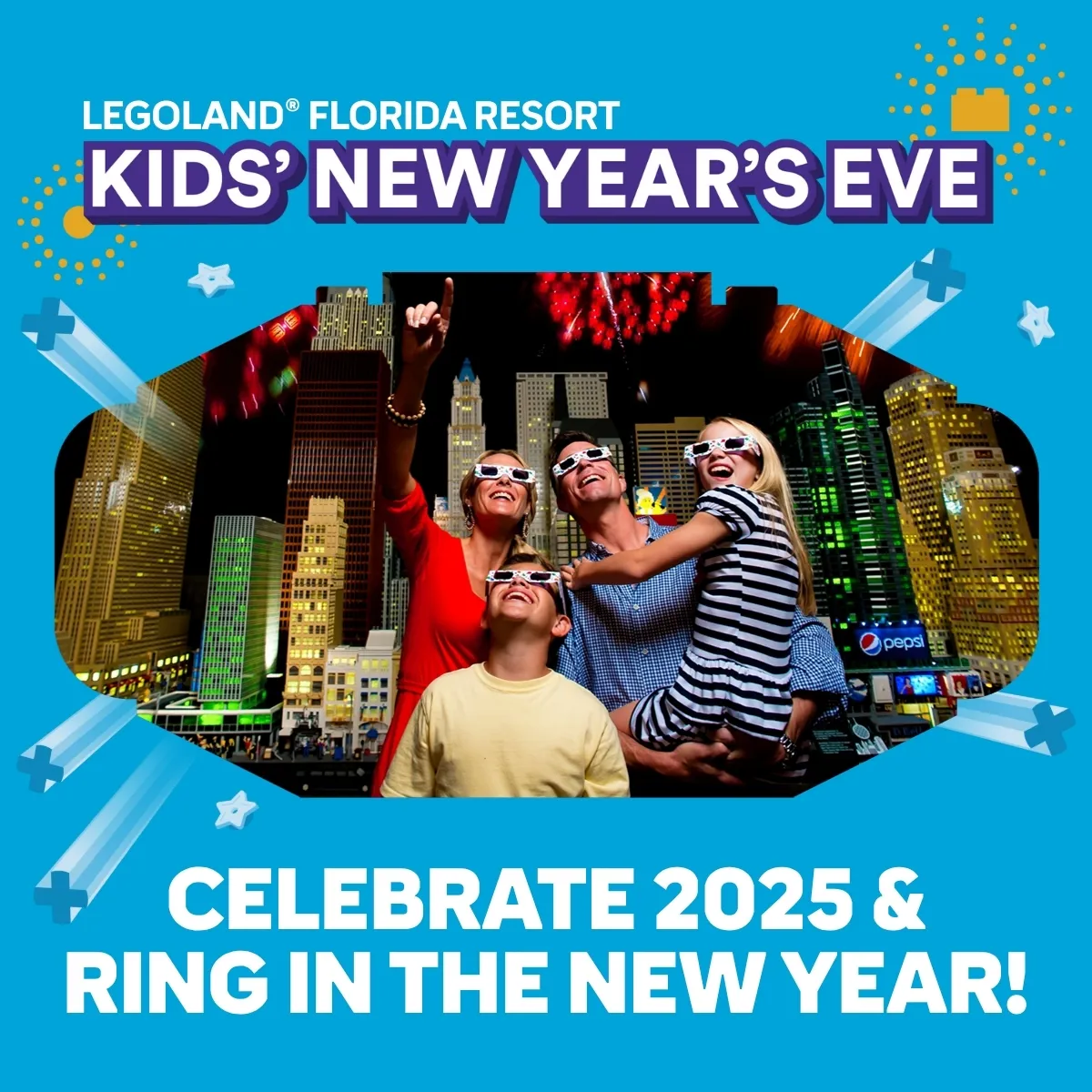 Celebrate 2025 and ring in the New Year at Kids' New Year's Eve at LEGOLAND Florida