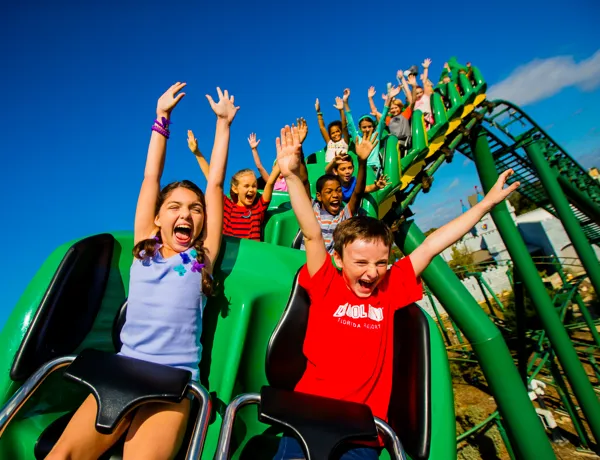 Kids on Dragon Coaster