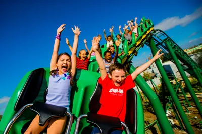 Kids on Dragon Coaster