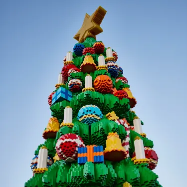 Christmas Tree built of LEGO bricks at LEGOLAND Florida Resort
