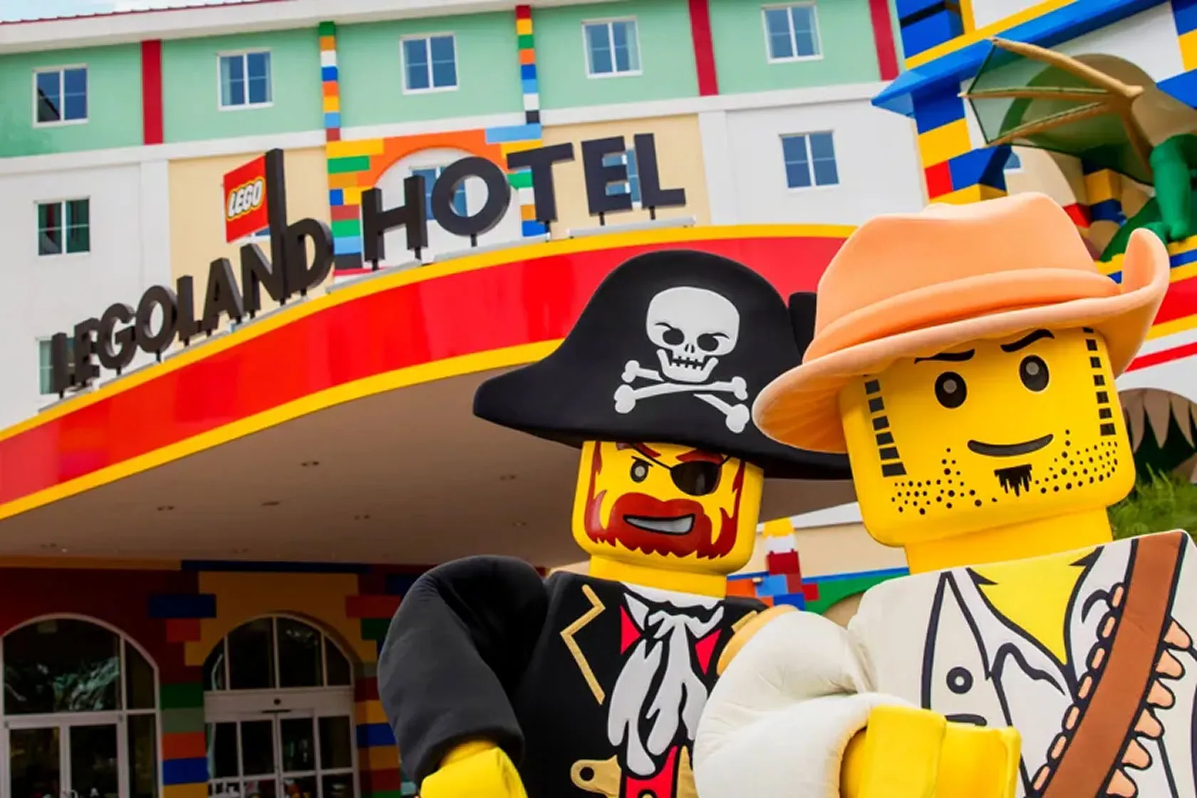 Entrance to the LEGOLAND Hotel with pirate LEGO figures