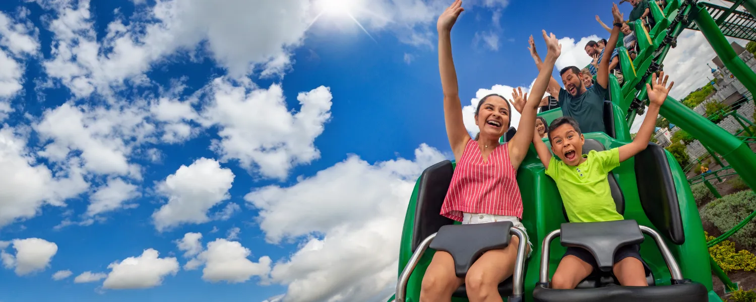 Mom and Son Riding The Dragon at Legoland Florida