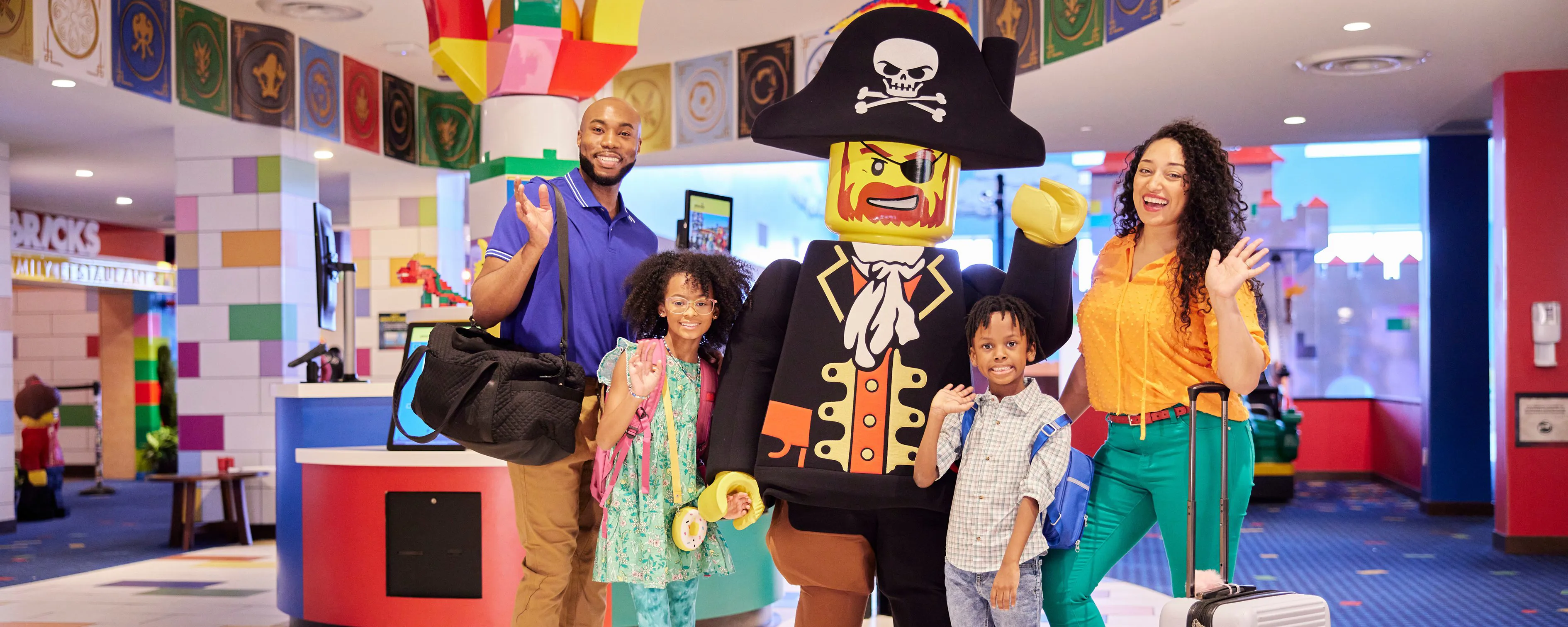 Family checking into the LEGOLAND Hotel