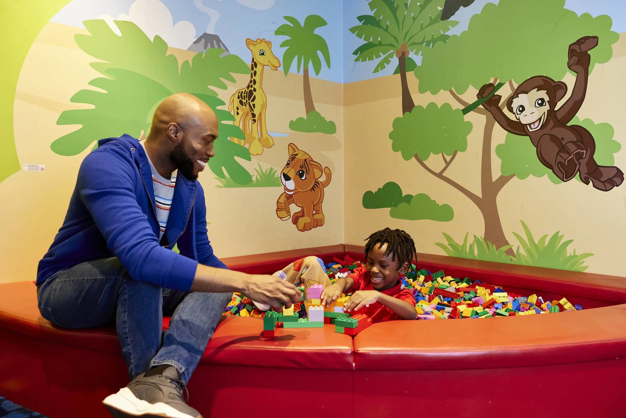 Dad and Son in Hotel LEGO DUPLO Build Area 