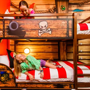 Girls in Pirate Room Separate Kids Sleeping Area