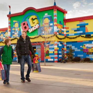 Big Shop Decorated during Holiday Bricktacular