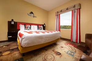 King Size Bed in a Pirate Themed Room
