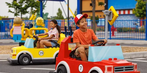Kids driving at LEGO Driving School