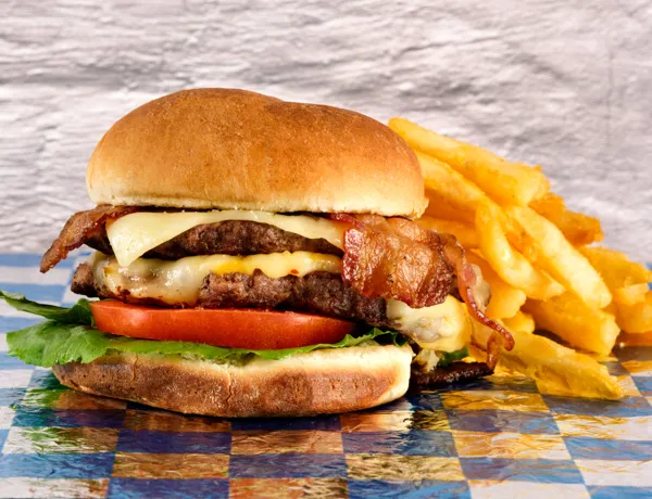 Royal Feast burger and fries at LEGOLAND New York