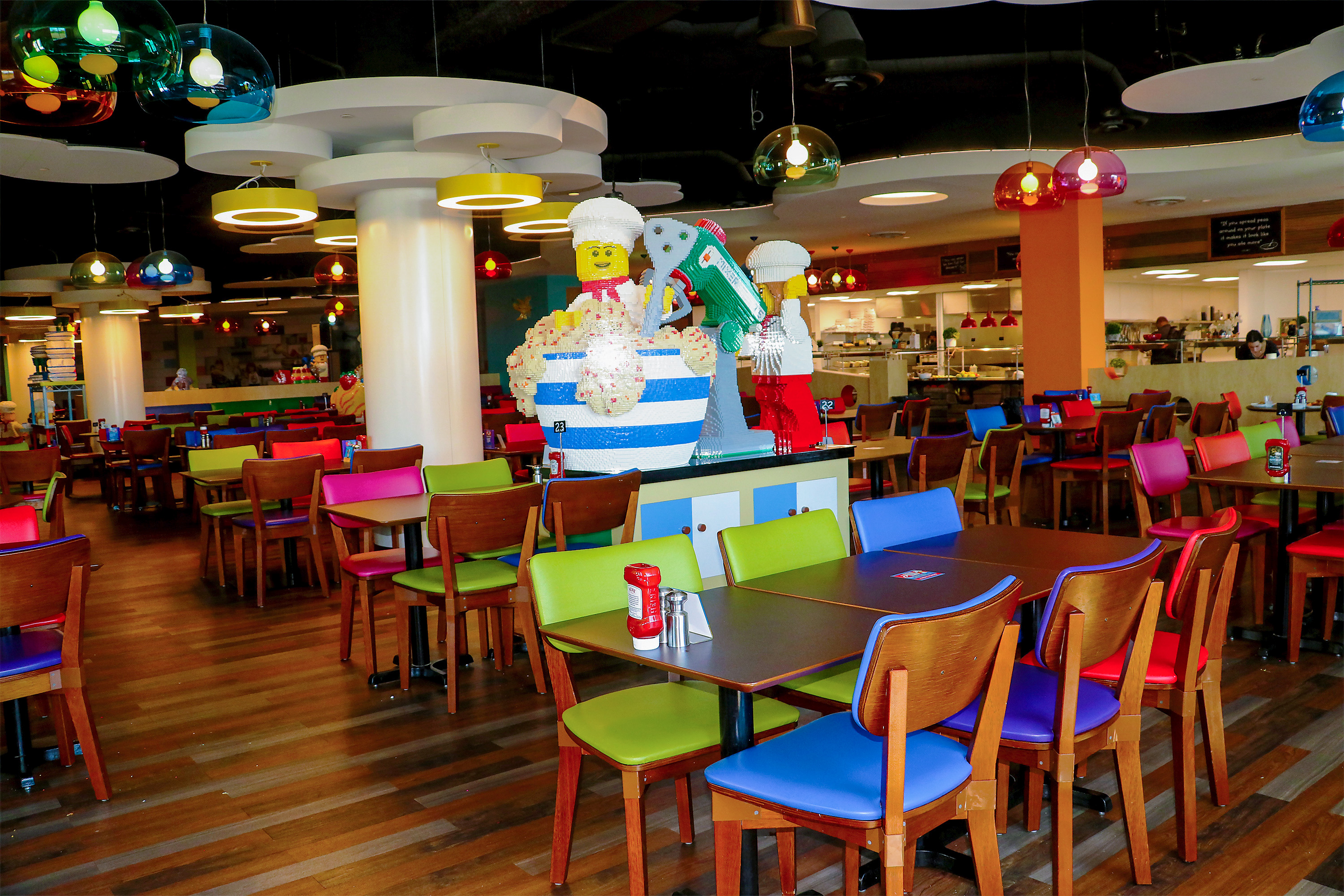 Enjoy a meal at Bricks Restaurant inside the LEGOLAND Hotel