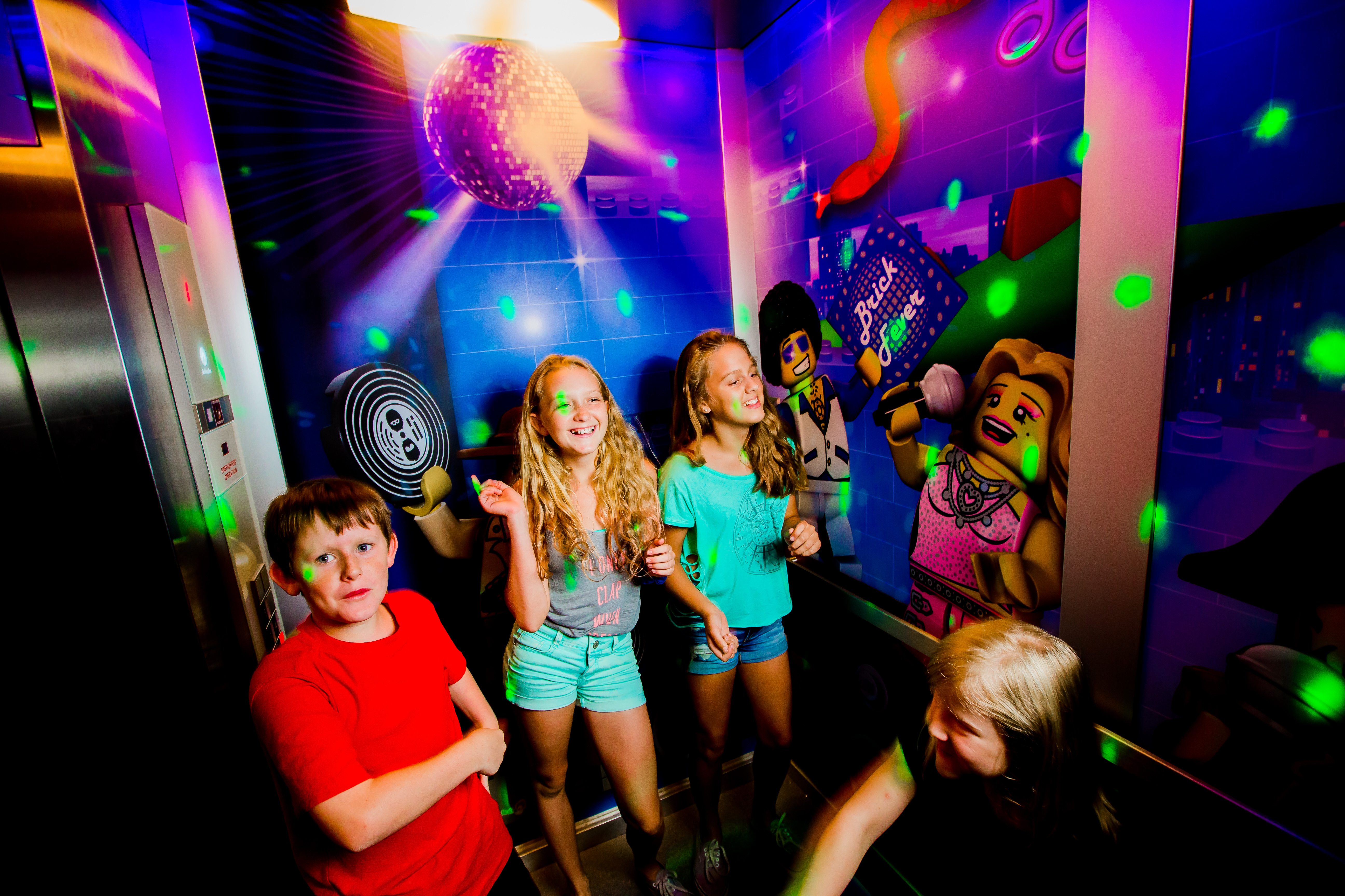 Break out your dance moves in the Disco Dance Party Elevator