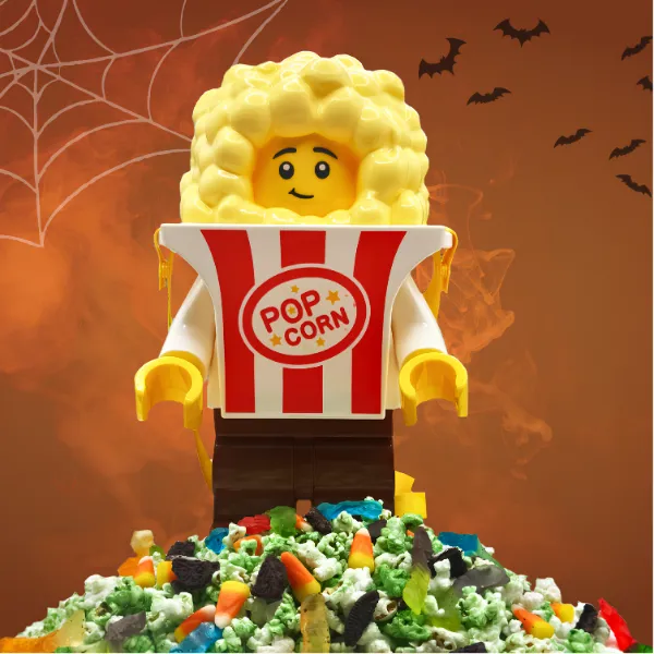October Perks Popcorn Guy W Cauldron Corn